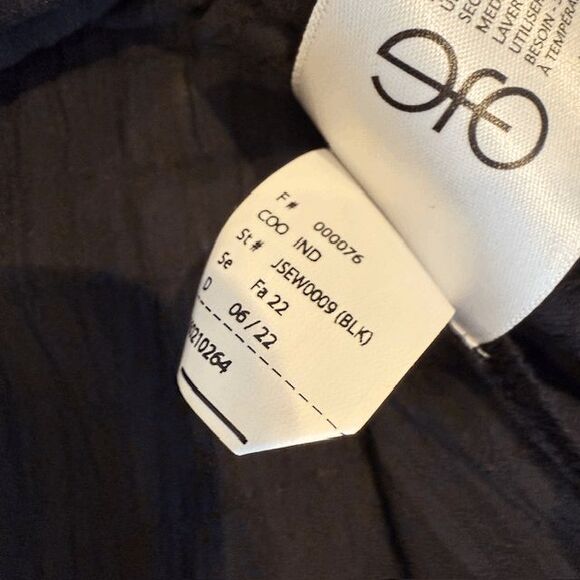 Sam Edelman Emmeline Smocking Trimmed Blouse Black Blouson Sleeves Size Medium - Picture 8 of 13